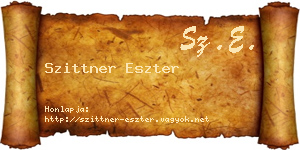 Szittner Eszter névjegykártya